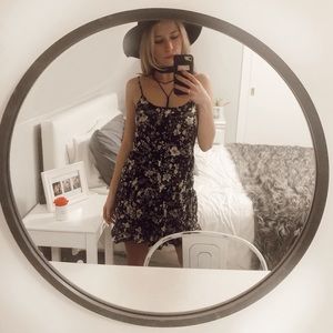 Black & White Floral Mini Dress